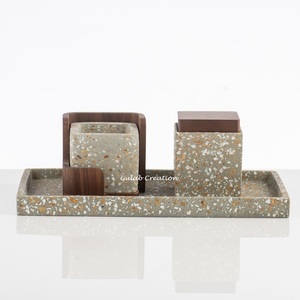 Juego de quemador de incienso Bakhoor de terrazo de lujo con caja de Oud árabe y soporte Mubkhar tradicional para fragancia casera y uso de regalo - Product Image 3