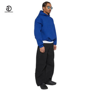 Ropa de calle personalizada 100% Sudadera con capucha de algodón de alta calidad de peso pesado 400 420 450 500 600 Gsm Sudadera con capucha recortada de gran tamaño para hombres - Product Image 2