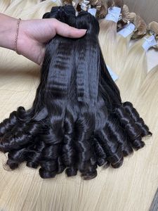 Vente en gros Funmi Super Doublement Dessiné Printemps Boucles Remy Cheveux Trame de Haute Qualité Cheveux Humains pour les Soins de Beauté - Product Image 5