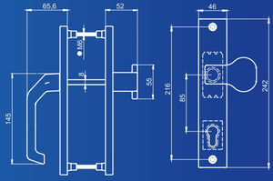 Cửa xử lý Mostar kéo loại mạnh mẽ tấm - Product Image 2