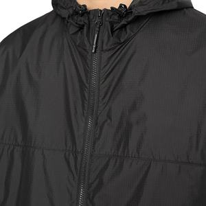 Veste coupe-vent imperméable en nylon noir pour homme avec logo personnalisé, vêtements d'extérieur - Product Image 4