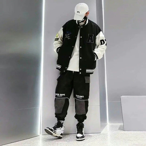 OEM Manufacturer High Quality Men's College Varsity <b>Jacket</b> <b>Thin</b> Winter <b>Waterproof</b> Windproof Breathable Customizable Stand Collar - Product Image 2