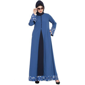 Maxi vestido modesto con estilo del fabricante personalizado Dubai árabe Abaya Kaftan para mujeres Cool nuevo último diseño - Product Image 4