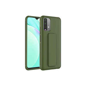 Coque de protection antichoc en silicone vert foncé Zore Qstand avec support pour Xiaomi Poco M5S 4G A53, style INS - Product Image 1