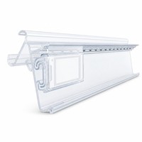Support d'étiquette électronique en plastique à clipser sur rail pour affichage de prix en magasin de détail, taille personnalisée, vente en gros, approvisionnement en vrac