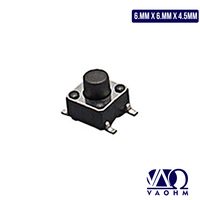Interrupteur tactile SMD VAOHM VA-TSP4SB-S4H5 6 mm x 6 mm x 4,5 mm (1 sac/1000 pièces)