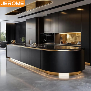 Meubles de cuisine modernes de luxe, designs intelligents, en pierre frittée/marbre/granit stratifié/résine, ensembles de meubles de cuisine modernes - Product Image 1