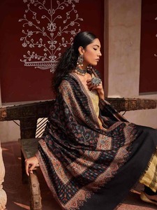 Wholesale Custom Ladies <b>Wool</b> <b>Shawl</b> Long Length Solid Color Direct From Factory Supply for Muslim Women - Product Image 4