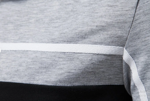 เสื้อยืดกอล์ฟผู้ชายแบบกำหนดเองสำหรับฤดูร้อนธุรกิจลำลองแบบถักกันรอยยับระบายอากาศสีปิดกั้นแขนสั้นหมุนเวียน - Product Image 6