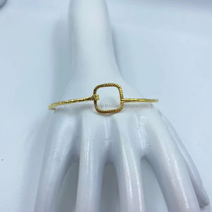 Shine Bright with Stunning Gold Plated BangleTimeless Jewelry for Women Handmade Gold Plated Bangle with Gemstones for Womens - Product Image 1