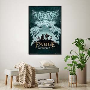 Affiche murale sur toile style moderne Fable Legends White Lady avec cadre noir - Product Image 1