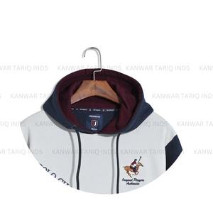 เสื้อฮู้ดผ้าเฟรนช์เทอร์รี่สำหรับผู้ชายเสื้อครอปโอเวอร์ไซส์แบบมีซิปสีพื้น350 GSM - Product Image 2