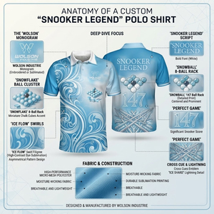 Camiseta Profesional Unisex de Manga Corta para Snooker con Estampado Digital, Tela de Poliéster de Secado Rápido para Entrenamiento y Competición de Billar - Product Image 4