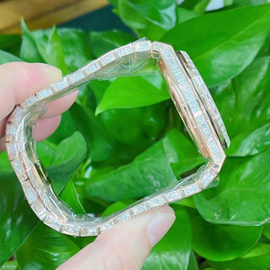 41MM Entièrement Baguette Cut Personnalisé Glacé Lab Grown Diamond Watch pour Hommes Hip Hop Diamant Bijoux Montre Cadeau - Product Image 2