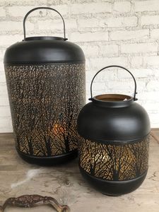 Linterna decorativa de hierro para exteriores para Patio, jardín, balcón, recepción de bodas y decoración de eventos con atractivo rústico - Product Image 2