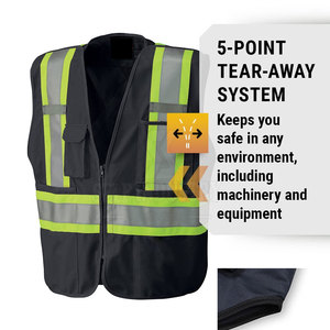 Wholesale Plus Size <b>Safety</b> Vest <b>Outdoor</b> Use <b>Safety</b> Vest New Design Solid Color <b>Safety</b> Vest - Product Image 3