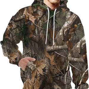 <b>Mens</b> Classic Hunting Camo Pullover <b>Hoodie</b> <b>Fleece</b> Hooded Sweatshirts Hoodies With Logo Hunting Wear - Product Image 1