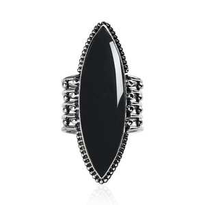 แหวนพลอยโอนิกซ์สีดำขนาดใหญ่ความต้องการสูงสุดสำหรับผู้หญิงต้องการความสมดุลหรือการป้องกันพลังงาน - Product Image 3