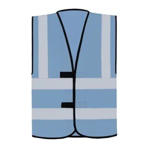 Gilet promotionnel personnalisé à quatre bandes réfléchissantes avec autocollants et lumières réfléchissants - Product Image 4