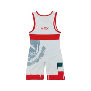 Singlet de lutte personnalisé pour hommes 2026, sublimation intégrale, singlet international du Mexique - Product Image 6