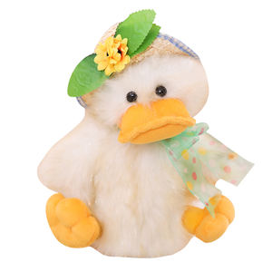 Panier de Pâques dansant chantant jouets jouets de canard ailes battantes secouant le corps, canard musical animal en peluche drôle jouet de Pâques - Product Image 1