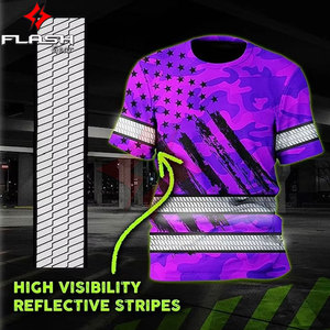 T-shirt de travail réfléchissant à haute visibilité pour hommes et femmes, imprimé en 3D, dessin animé amusant, manches courtes, classe 1 ANSI, imperméable - Product Image 3