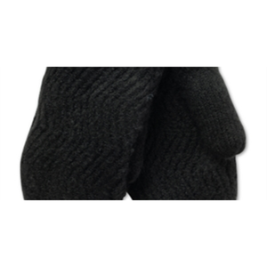 Guanti da donna in acrilico lavorato a maglia Chevron di INC International Concepts, neri, taglia unica - Product Image 3