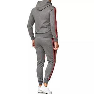 ชุดวอร์มผ้าฝ้ายสำหรับผู้ชายชุดวิ่งสองชิ้นของผู้ชายชุดวอร์มผ้าต่อผ้ามีฮู้ด - Product Image 3