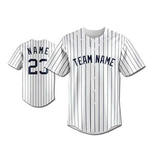 Maillot de baseball et de softball pour hommes en polyester 100% à col en V, antibactérien, personnalisable par sublimation, boutonné, confortable, en solde 2025 - Product Image 4