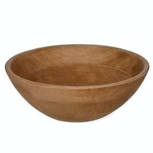 ชามไม้ทรงกลมสำหรับเสิร์ฟสลัดลึกชามไม้ขัดเงาออกแบบได้ตามต้องการจากอินเดีย - Product Image 5