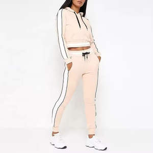 Conjunto Deportivo de Mujer para Invierno, Informal, Ecológico, Lavado, Transpirable, Corto, con Capucha, Cordón Ajustable, Diseño Sólido, Logotipo Personalizado - Product Image 2