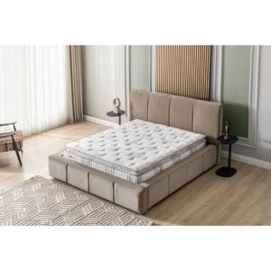 Matelas hybride moderne de luxe Mons avec ressorts ensachés, fermeté moyenne, épaisseur >30cm, housse en tissu – Ensemble de mobilier pour chambre d'hôtel ou de maison - Product Image 5