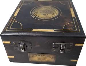 Londres Vintage latón antiguo sextante náutico sextante caja calibrada instrumento educativo de navegación decoración del hogar - Product Image 6