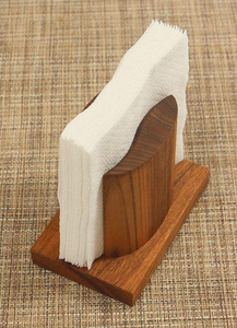 Porte-serviettes en bois de qualité supérieure, design élégant en forme de triangle, pour la décoration de table d'hôtel. - Product Image 2