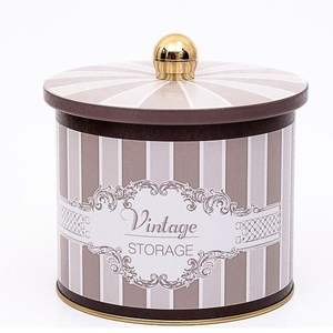 Recipiente redondo de metal Elegance 1.7L con mango de perilla Ø 140x125mm-Latas Premium - Product Image 2