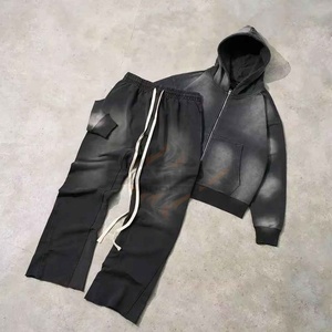 Chándal Ligero de Invierno Unisex de Marca Reconocida con Capucha, Lavado Ácido, Casual, Ecológico, de Poliéster y Algodón, Color Sólido, Personalizable - Product Image 6