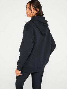 Sudadera con capucha esencial de entrenamiento para mujer negra de alta demanda, sudaderas con capucha en blanco transpirables y antiarrugas de alta calidad para mujer - Product Image 5