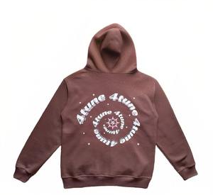 Sweat à capuche à fermeture éclair complète Impression bouffante Vêtements graphiques Services de conception Mélange de coton Sweat à capuche col irrégulier Sweat-shirt et sweat à capuche pour hommes - Product Image 5