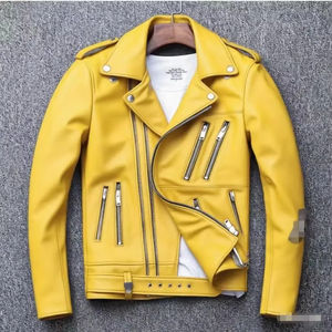 Winter <b>Men's</b> British Style Large Size Turn-down Collar PU <b>Leather</b> <b>Jacket</b> Breathable Windproof Trendy Solid Patchwork Front - Product Image 5