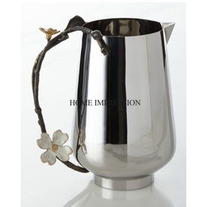Grosir penjualan jumlah besar Premium logam warna perak Finishing mengkilap dipoles anggur air limun dan jus melayani <span class=keywords><strong>Pitcher</strong></span> - Product Image 5