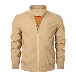 Blouson aviateur vintage pour homme avec col montant et appliques, mélange polyester/coton, veste d'hiver - Product Image 6