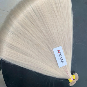 ผมต่อแบบหยักสองชั้นลอนเรียบและนุ่มลื่นสีบลอนด์2024 - Product Image 1