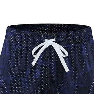 Short de gym fitness taille moyenne en maille personnalisé pour hommes léger polyester solide motif style décontracté écologique - Product Image 6