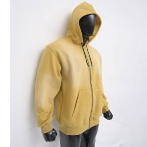 เสื้อฮู้ดมีซิปของผู้ชายผ้าขนแกะ100% ใยไผ่ระบายอากาศได้ดีเป็นมิตรกับสิ่งแวดล้อมกันลมสำหรับฤดูหนาว - Product Image 5