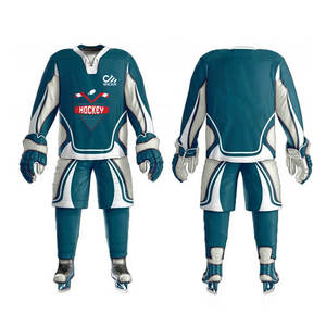 Uniforme de hockey pour hommes, vêtements de sport pour adultes à séchage rapide, uniforme de hockey sur glace OEM en polyester - Product Image 3