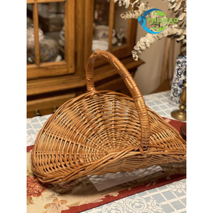 Article chaud!!! Panier de pays vintage vietnamien en rotin tissé à la main panier de pique-nique cadeau d'oeuf de pâques avec poignée - Product Image 4