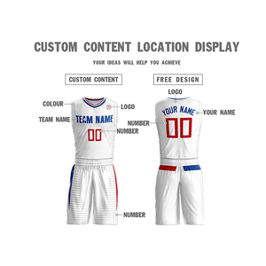 Ensemble de maillots de basket-ball personnalisés blancs respirants à séchage rapide 100% polyester, vêtements de sport unisexes, impression par sublimation, y compris le club - Product Image 4