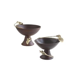 Juego de 2 artículos de catering para el hogar con diseño martillado, servidor de frutas decorativo, cuenco para servir frutas con acabado dorado - Product Image 3