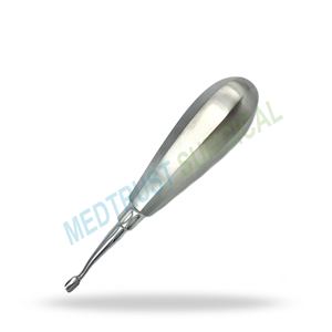 Élévateur dentaire chirurgical à pointe d'aile de 6 mm, courbé à l'intérieur, pour l'extraction dentaire et l'élévation radiculaire - Product Image 3