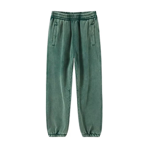 Pantalones de chándal de alta calidad para hombre y mujer, pantalones holgados de calle alta, pantalones de chándal de pierna ancha recortados a rayas personalizados con logotipo personalizado - Product Image 1